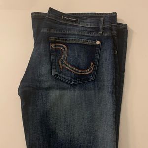 ROCK AND REPUBLIC dark boot leg jeans 32”